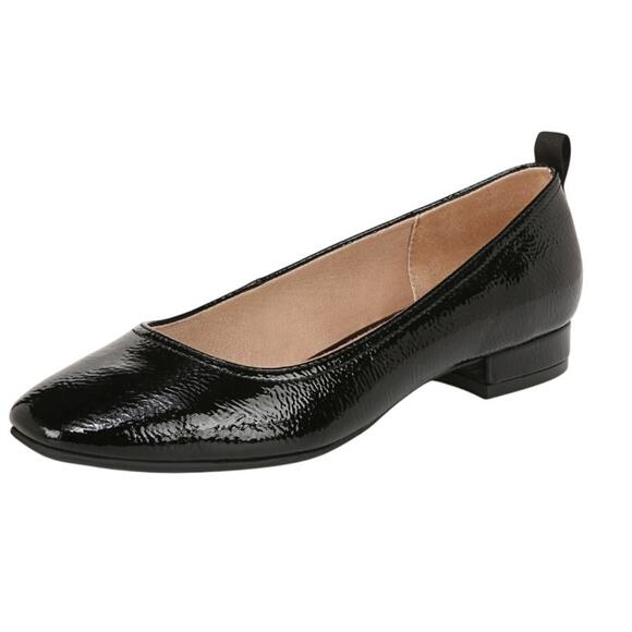 LifeStride Womens Cameo Heeled Flats US 6.5 M EU 36.5 Black Slip On NIB - Picture 1 of 12